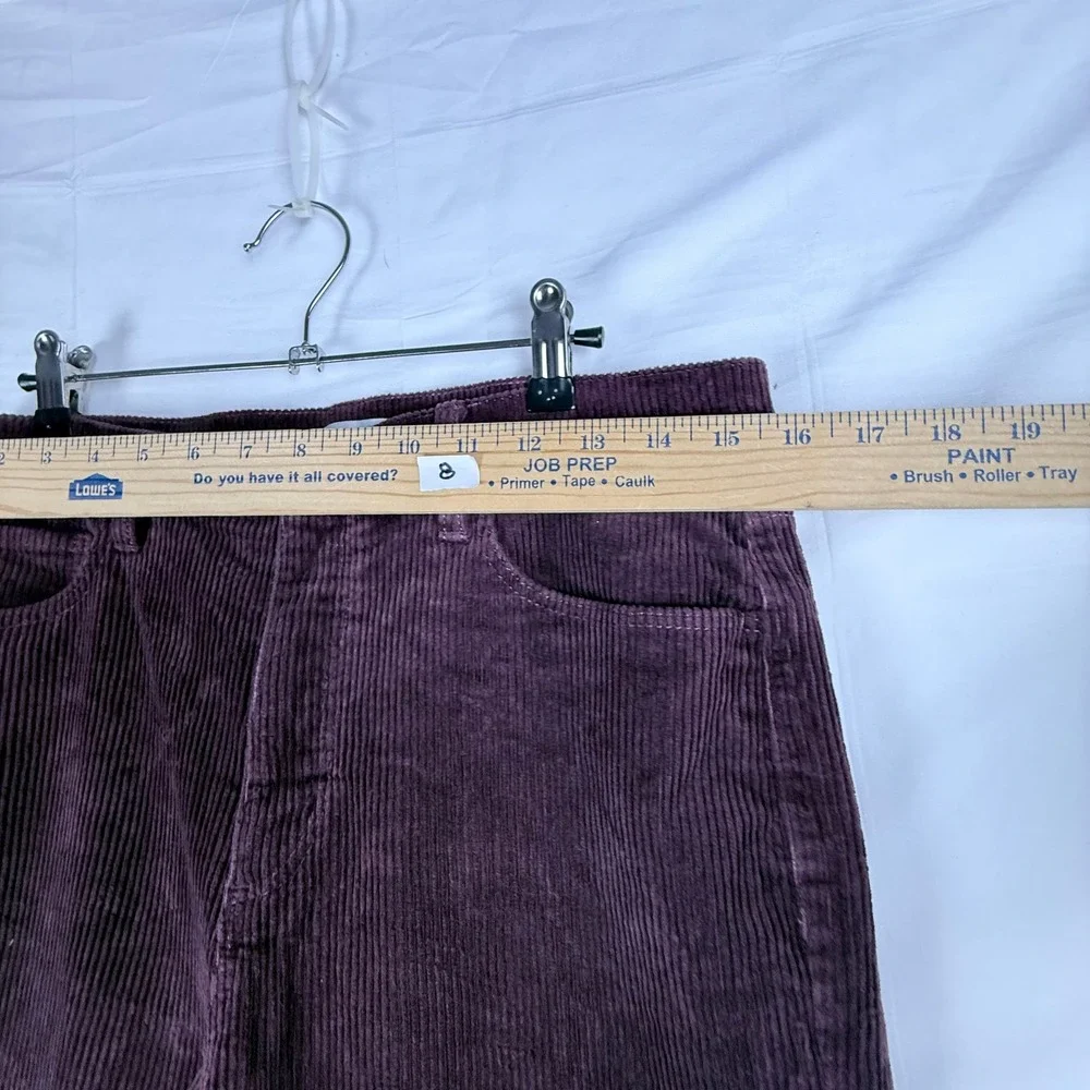 LOFT Corduroy Pants 10 Purple Straight Leg High Rise 752601 Preppy Academia